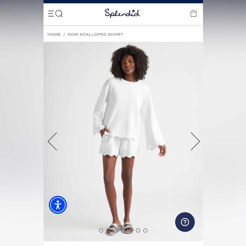 Splendid scalloped white lounge set